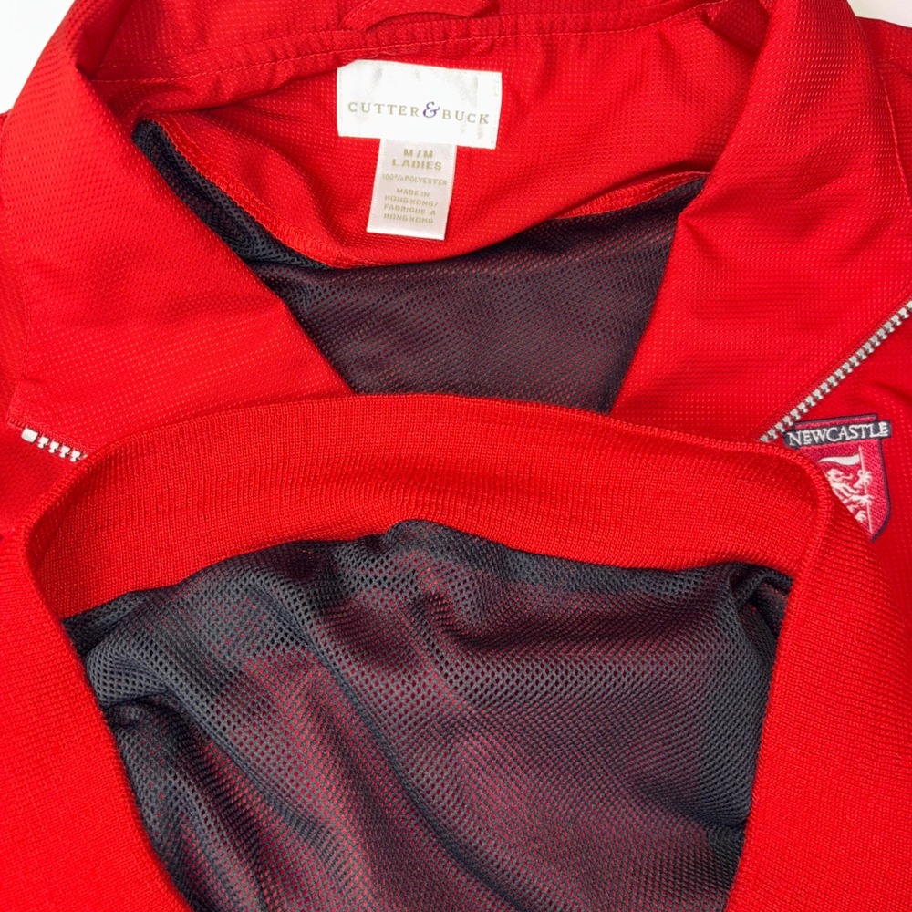 Cutter & Buck Ladies Newcastle Pullover Windbreaker Jacket Red Medium - Picture 4 of 8